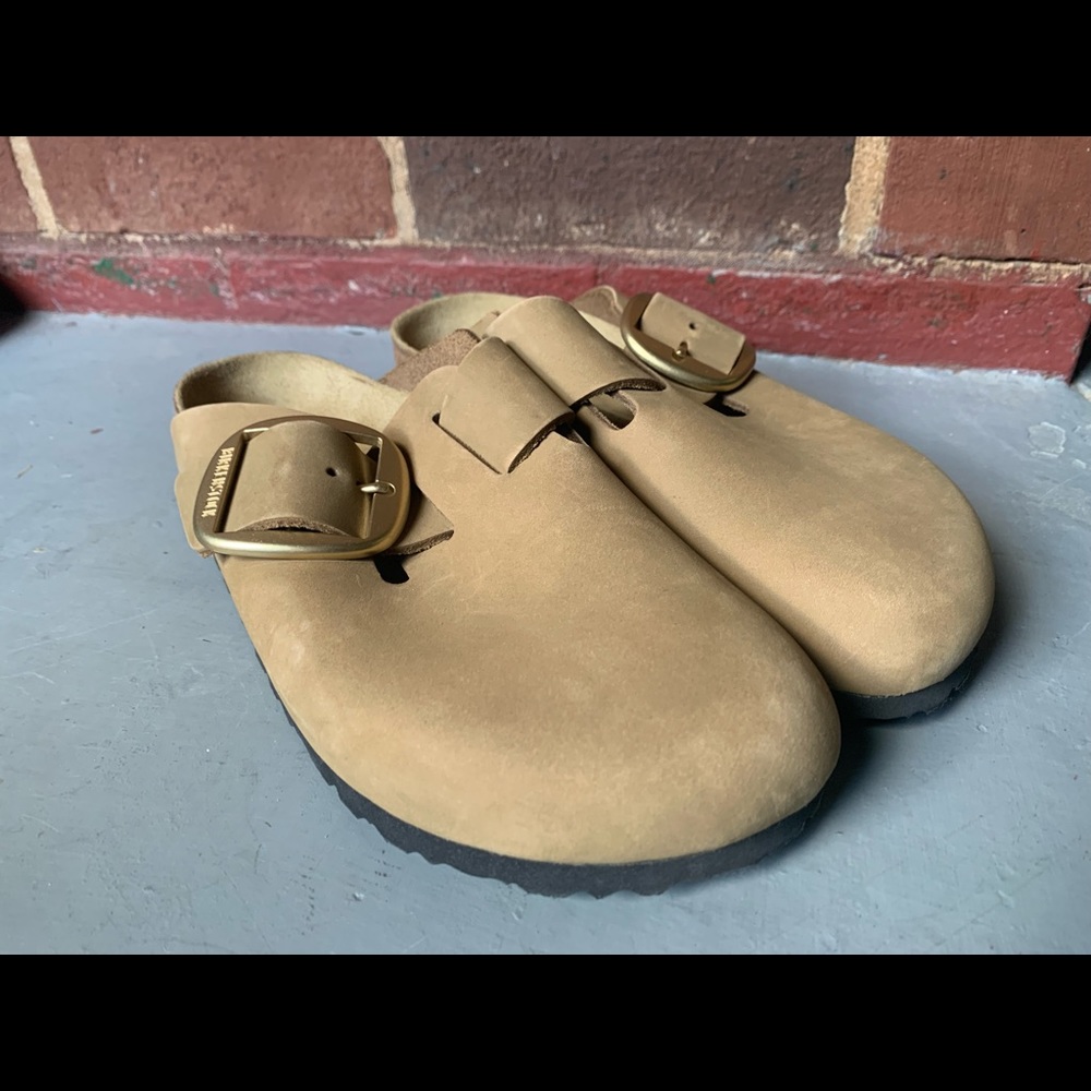 New Birkenstock Big Buckle Boston Clog - Mud Green